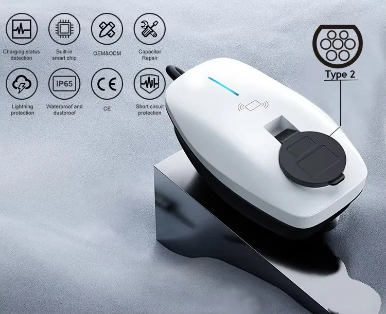 Ev Charger Type 2 22Kw 32A 3 Phase - شاحن سيارات كهربائية منزلي مخصص من