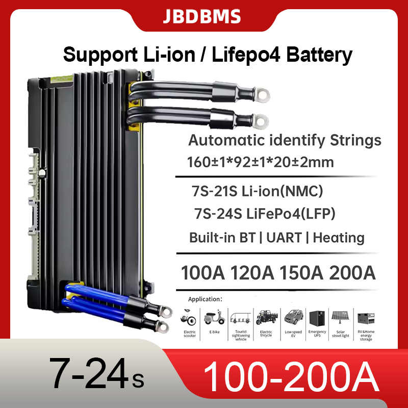 Smart Bms 24S 200A Bluetooth Lifepo4 - نظام إدارة البطارية الذكي JBD BMS