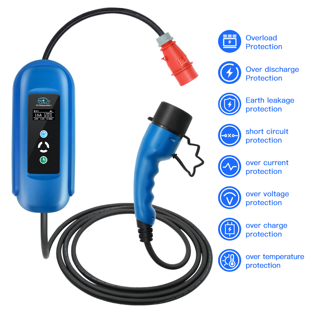 شاحن سيارة كهربائي من كولانكي  - مراجعة Type 2 Portable Ev Charger 11Kw Cee وسعره
