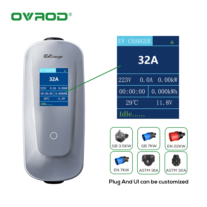 شاحن سيارة كهربائية محمول Ovro - مراجعة Type 2 Portable Ev Charger 11Kw Cee وسعره