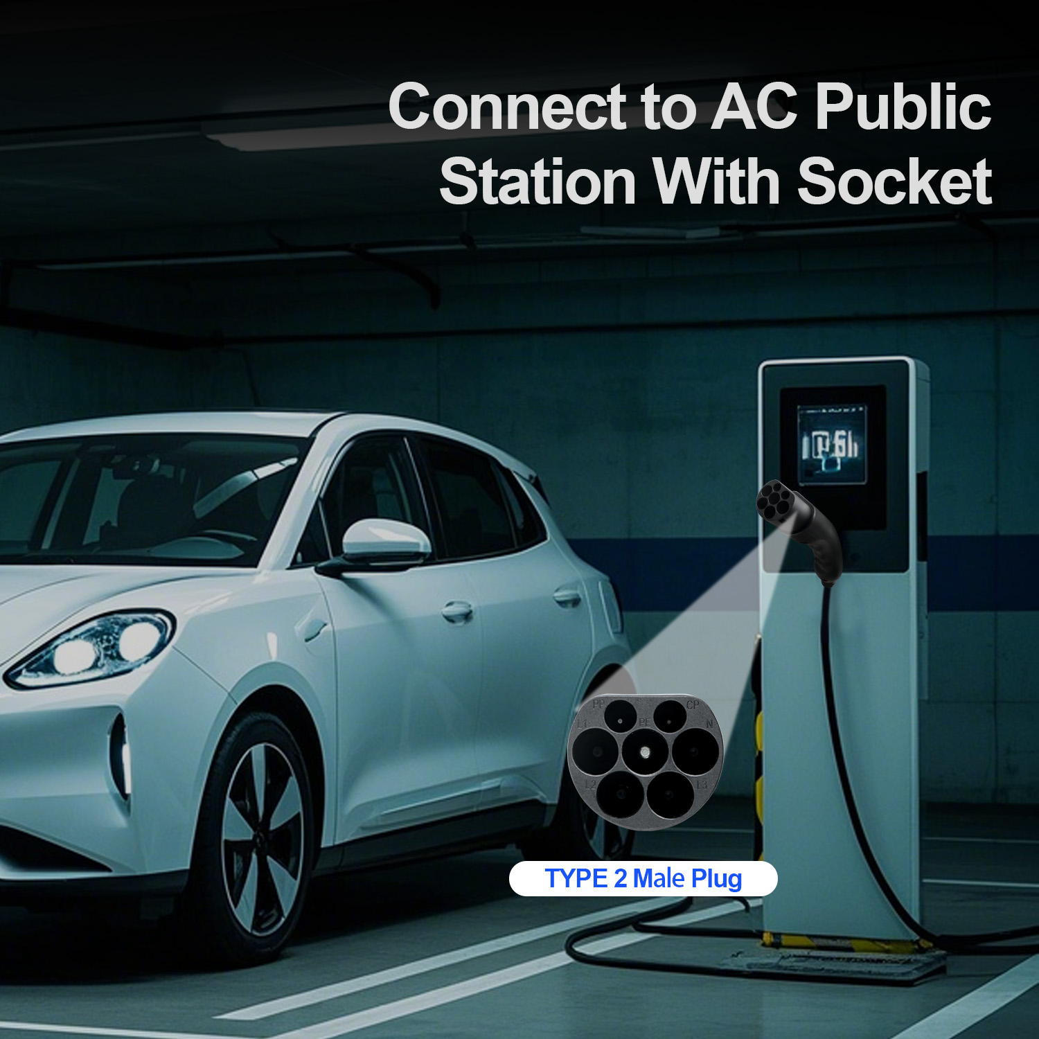Kolanky نوع 2 ذكر EV التوصيل 1 - مراجعة Ev Charger Type 2 22Kw 32A 3 Phase وسعره